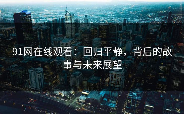 91网在线观看：回归平静，背后的故事与未来展望